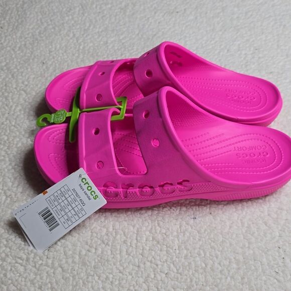 NWT Crocs Unisex-Adult Baya Slide Sandal Hot Pink Sz Mens 13 - Picture 5 of 9